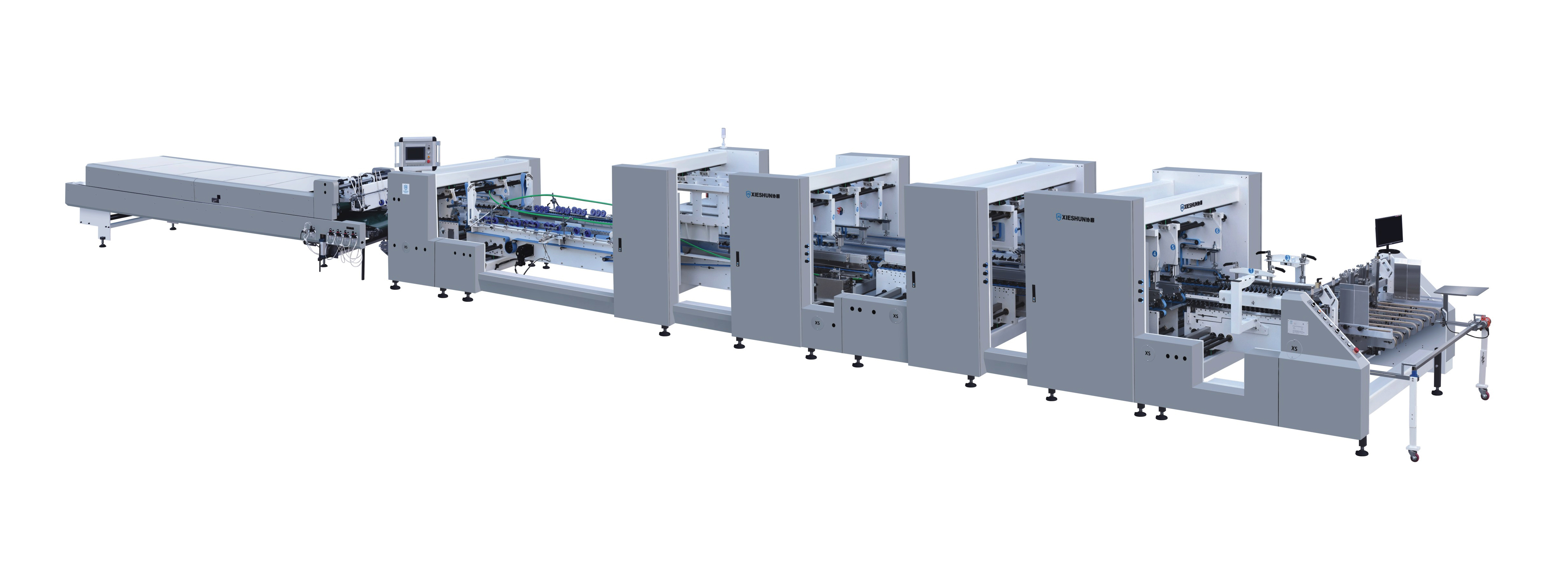 XS-M1650 1850 2000 Aukštos pareigos gofruotas aplankas „Gluer Machine“ katalogas